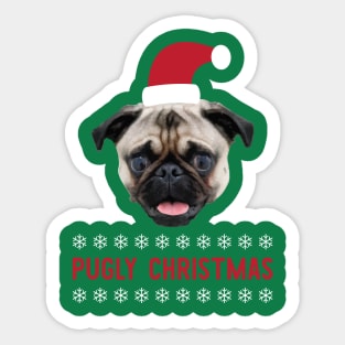 Pugly Christmas Sticker